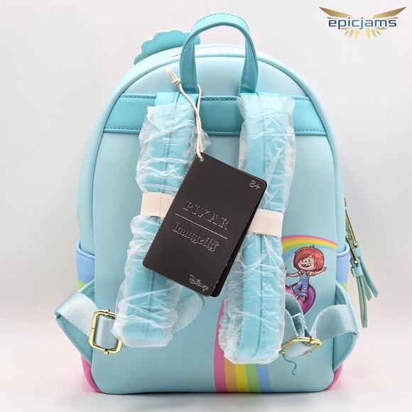 Loungefly Disney Pixar Up Carl & Ellie Rainbow Mini Backpack Bag & Wallet Set - Picture 5 of 11